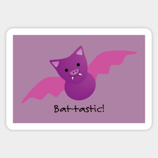 Battastic Cute Pink Bat Sticker